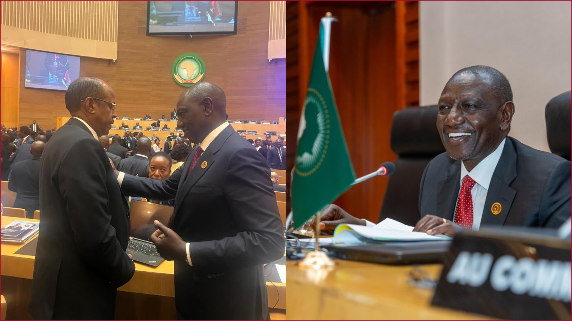 President William Ruto of Kenya congratulated Djibouti's Mahmoud Youssouf for having won the AUC chairmanship.